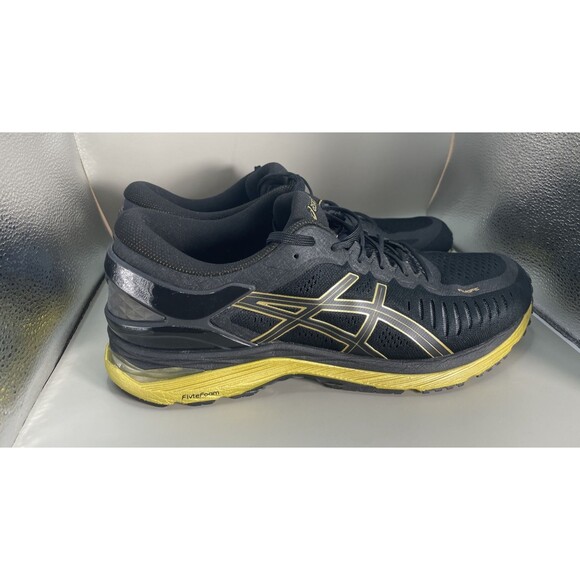 Asics Metarun Mens 12.5 Black Onyx Gold Running Gym T641N-9099